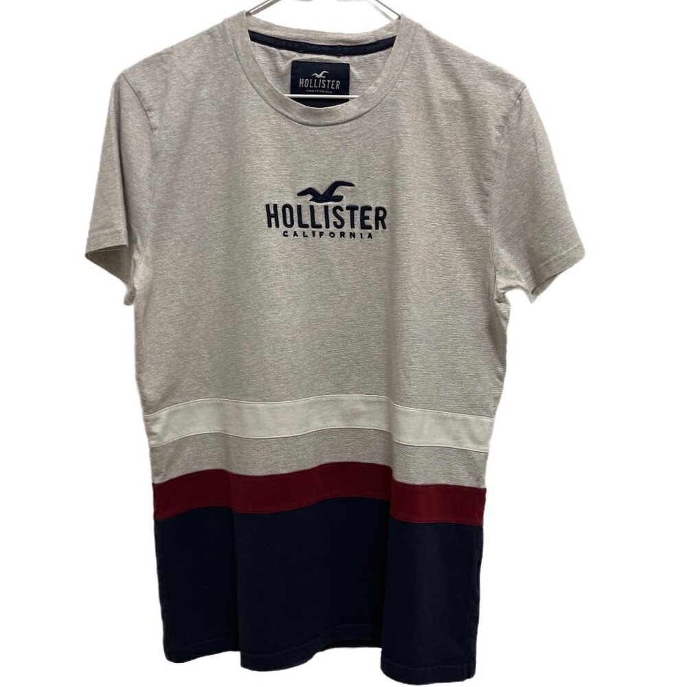 0437 Hollister California Striped Short Sleeve Top